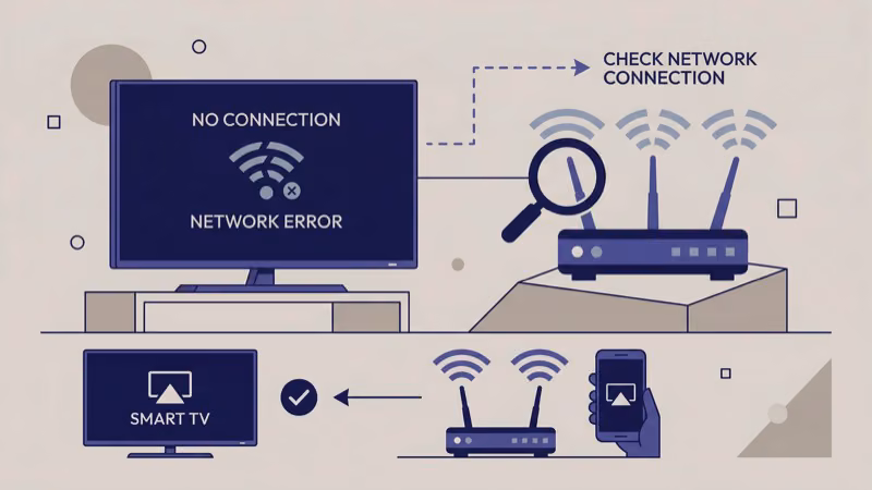Checking Wi-Fi network settings when AirPlay icon is not showing