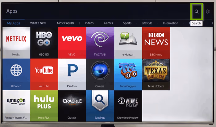 Search Apps Samsung Smart Tv