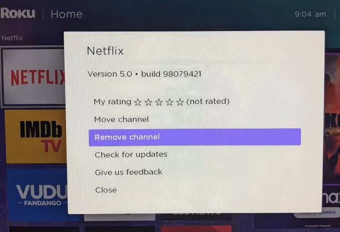 Roku Netflix Remove Channel