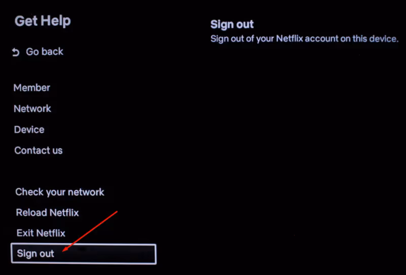 Netflix Sign Out