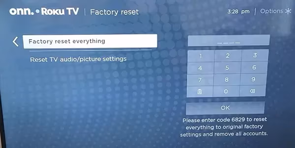 Onn Tv Factory Reset Everything 1