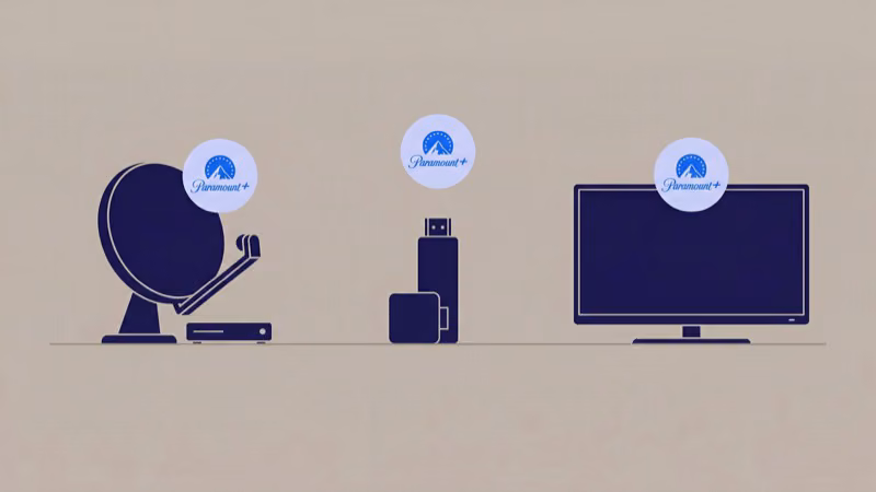 Comparing satellite receiver streaming stick and smart TV for Paramount Plus