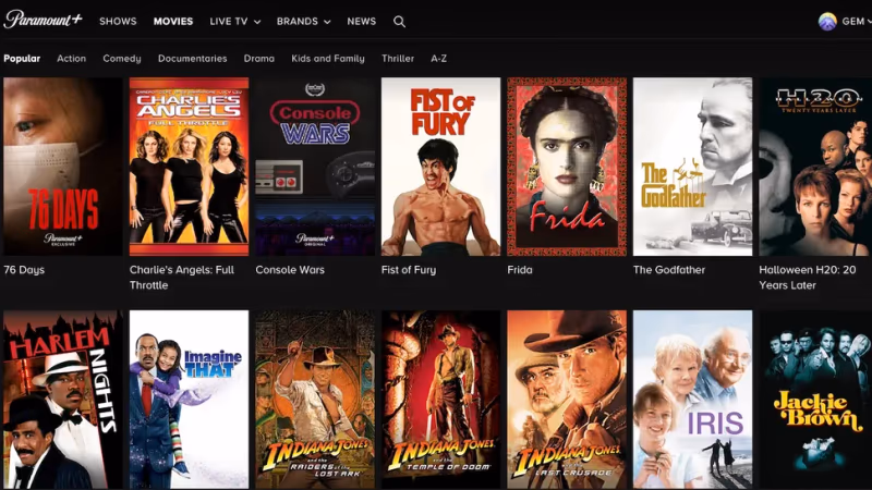 Paramount Plus Movies