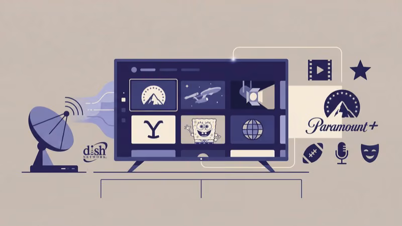 Paramount Plus content library showing original series and live sports lineup