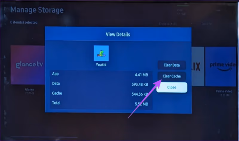 Samsung Tv Clear Cache From Within Apps