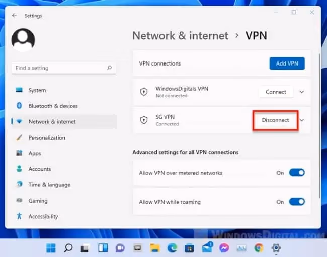 Vpn Disconnect