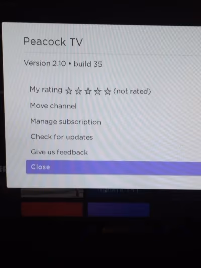 Roku Peacock Tv Manage Subscription