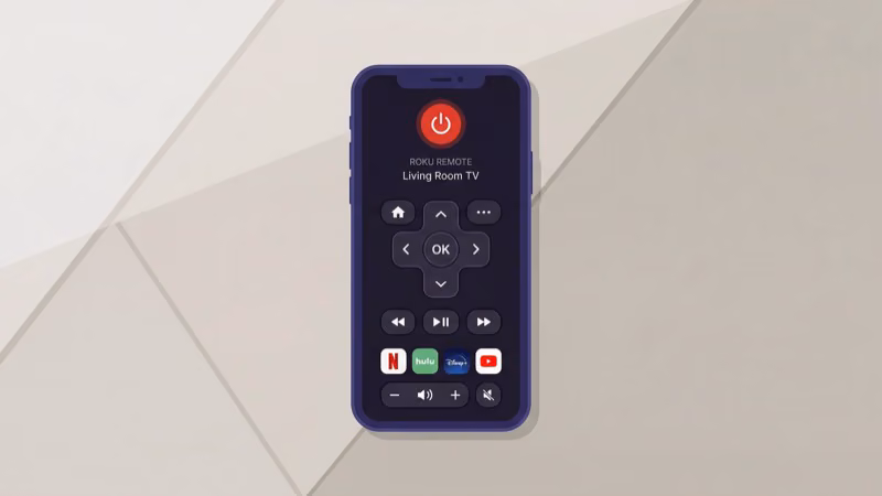 Roku mobile app on smartphone controlling Philips Roku TV as remote alternative