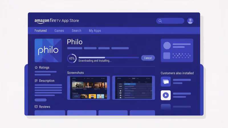 Step-by-step process to download and install Philo app on Amazon Fire TV
