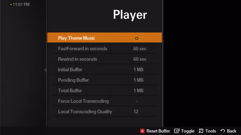 Plex Adjust Client Buffer Settings