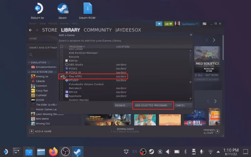 Adding Plex As A Non Steam Game 2