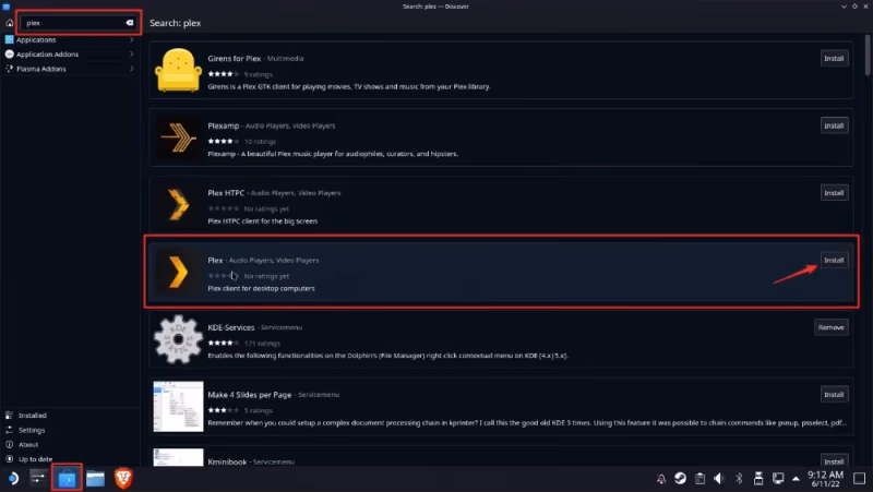 Steam Deck Open Discover And Install Plex 1
