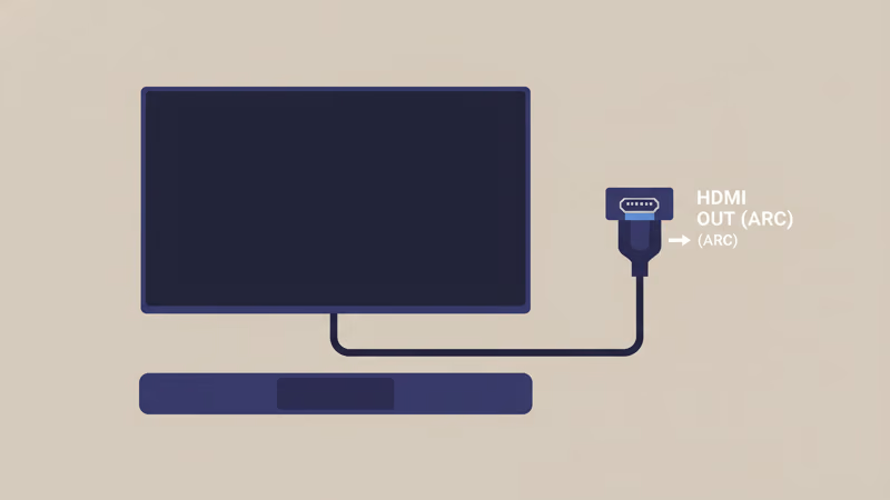 Reseating an HDMI ARC cable into the labeled port on the back of a Samsung TV