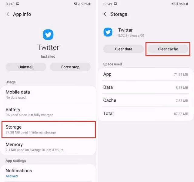 Smasung Phone Clear Cache