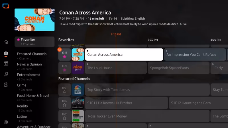 Samsung Tv Plus Ability To Favorite Channels