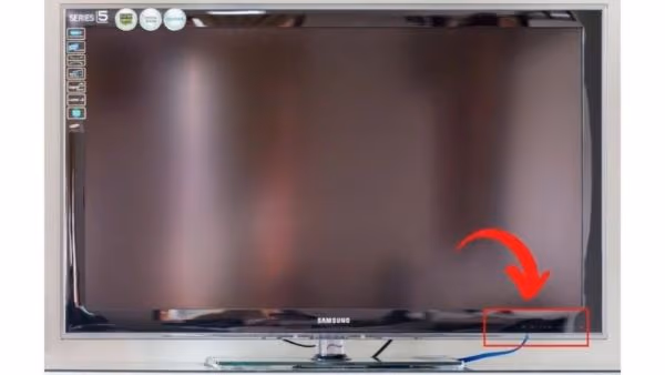 Left or Right of the Front Bezel