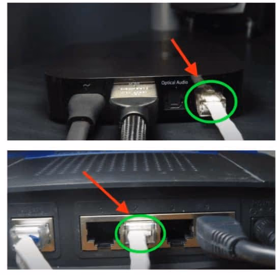 Connect Apple TV to the WIFI router through an ethernet connection