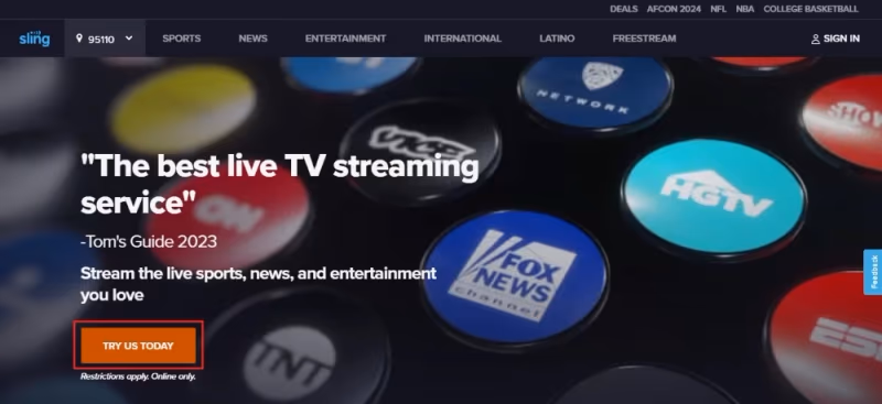 Sling Tv Try Us Today