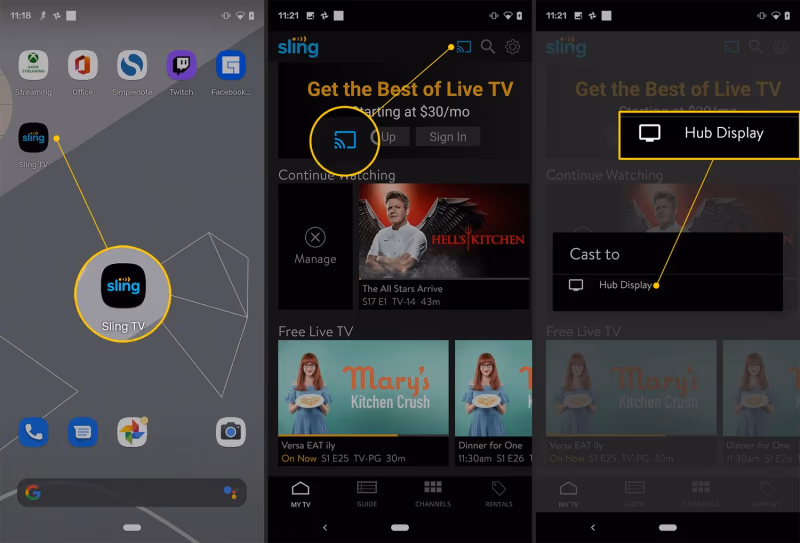 Sling App Cast