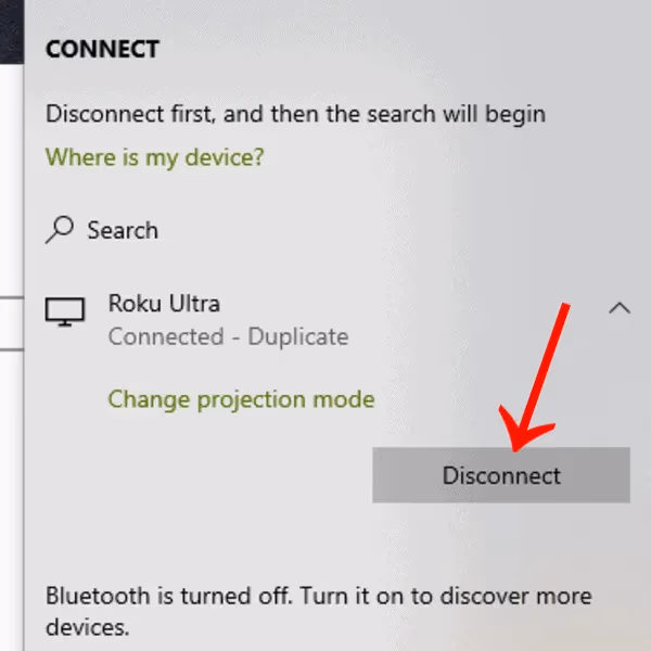 Windows Roku Disconnect