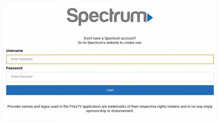 Spectrum Login Page