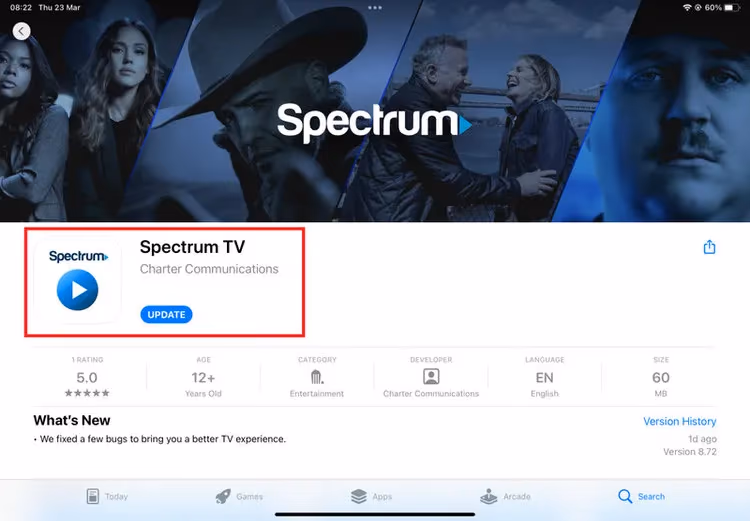 Update The Spectrum Tv App
