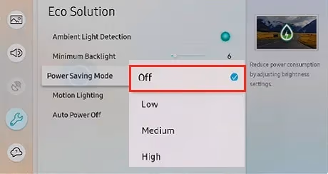 Samsung Tv Saving Mode