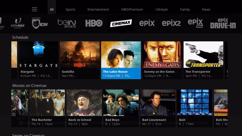 Cinemax Movie Libraries