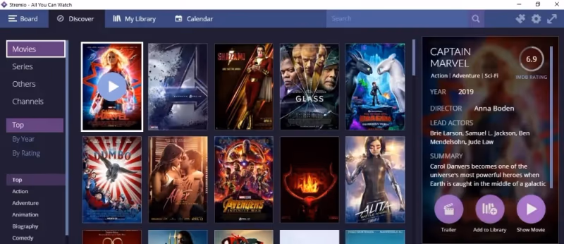 Stremio Explore The Content Library