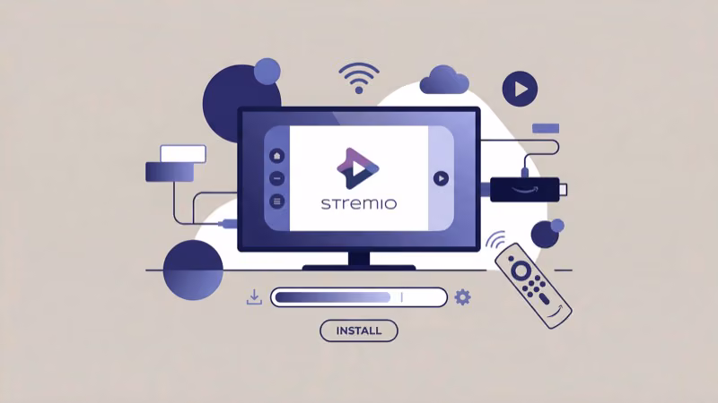 Stremio APK sideloading process on Fire TV Stick using Downloader app