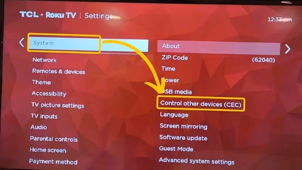 Roku Tv Disable Cec Control
