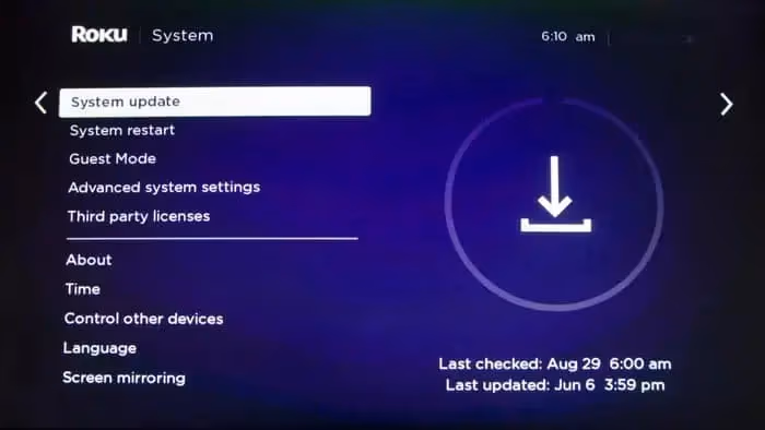 Roku Tv System Update