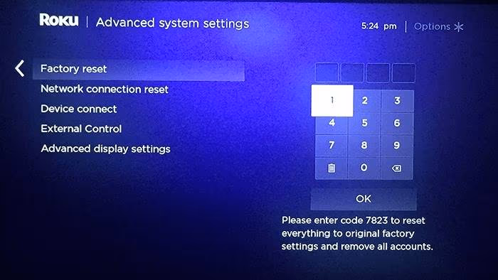 Perform a factory Reset