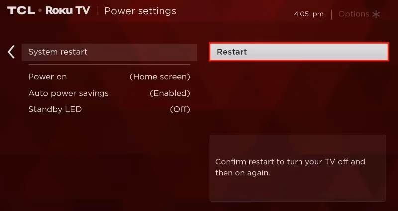 Tcl Roku Tv System Restart