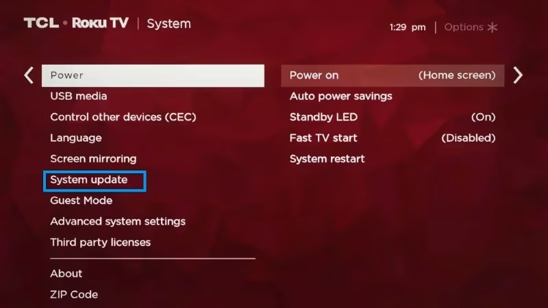 Tcl Roku Tv System Update