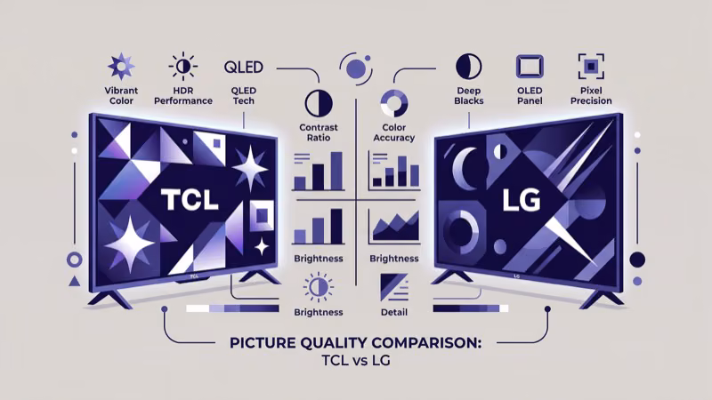 TCL Mini LED and LG OLED side by side picture quality comparison