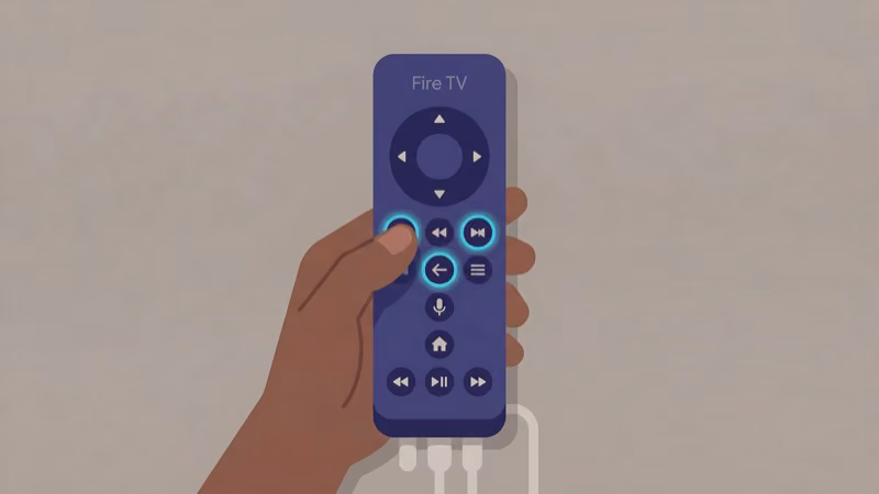 Fire TV remote reset button combination with highlighted buttons