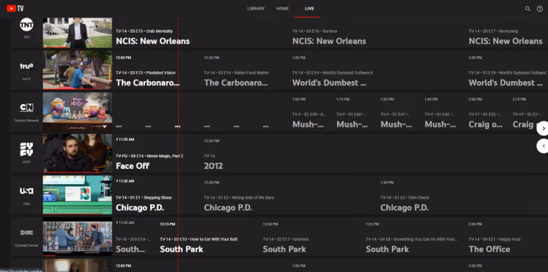 Youtube Tv Content Library