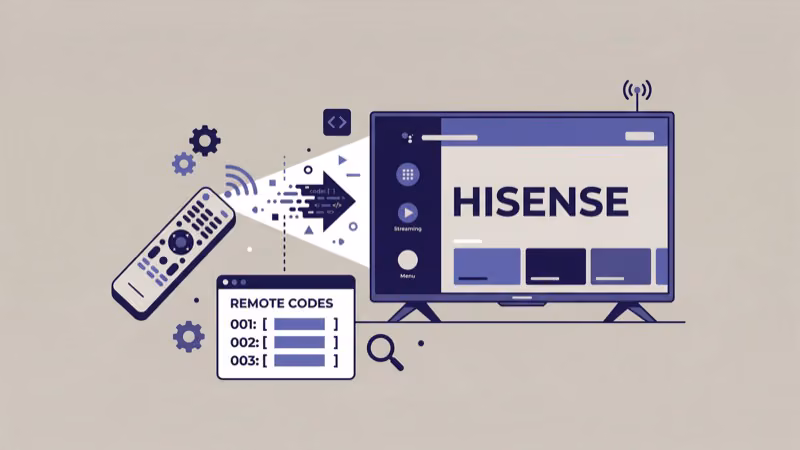 Universal remote code tables for Hisense TV by remote brand
