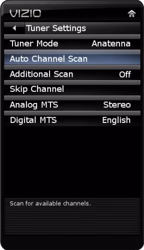 Vizio Tv Auto Channel Scan