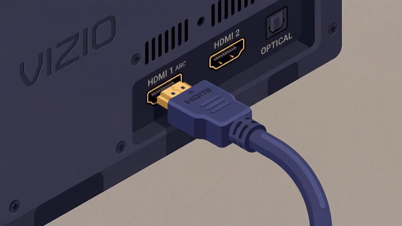 Vizio TV power cord unplugged from outlet for reset cycle