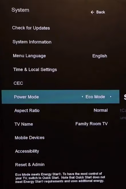 Vizio Tv Eco Mode