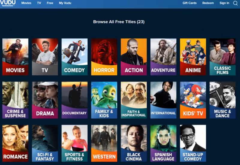 Vudu Movie Library