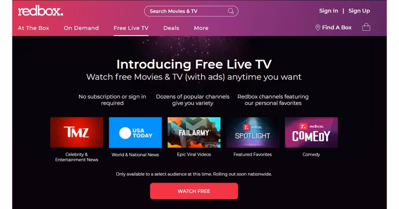 Redbox Free Live Tv 1