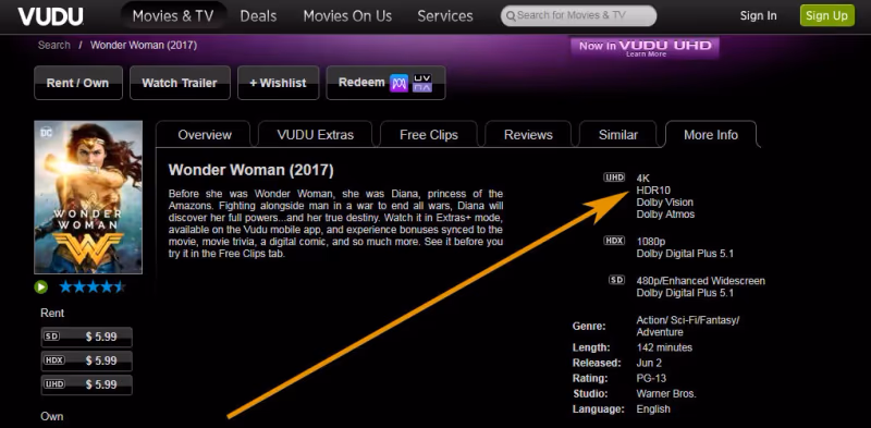 Vudu Content Quality