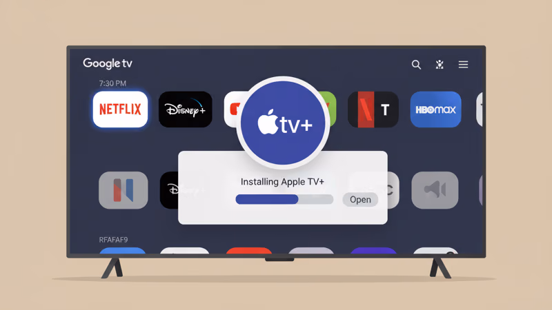 Installing the Apple TV app on Google TV Chromecast app store