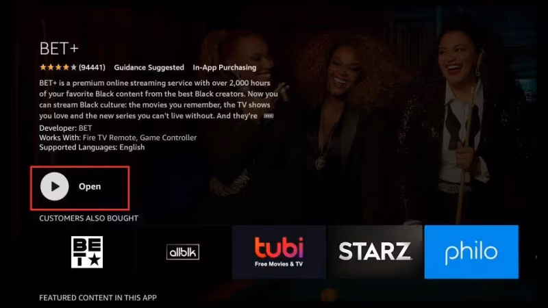 Firestick Install Bet+ App 3