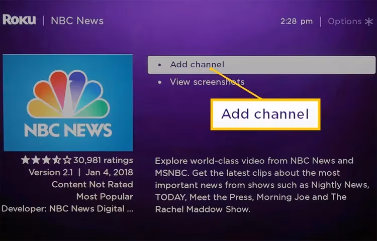 Add Msnbc Channel On Roku 4