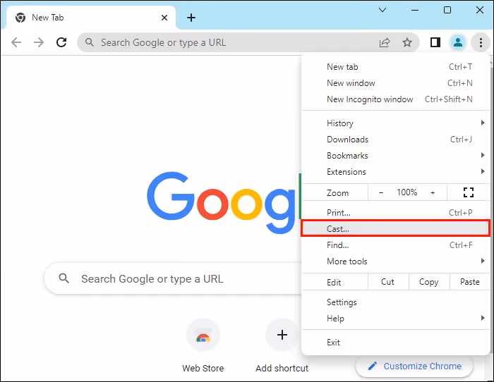 Chrome Cast Button Chromecast 1