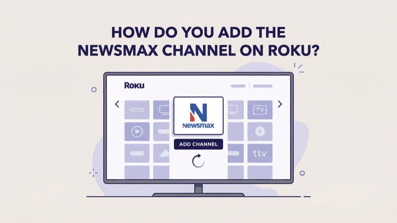 Installing Newsmax channel from Roku Channel Store step by step